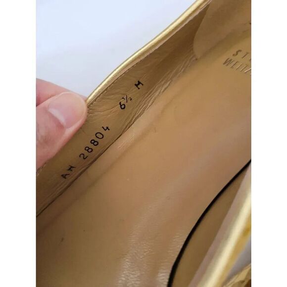 Stuart weitzman gold flat shoes 6.5 - Picture 4 of 10